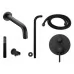 Душевая система Rea Lungo Black P4112 черный матовый