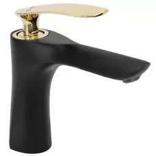 Смеситель для умывальника Rea Orbit Black Gold B2054 черный / золотой