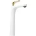 Смеситель для умывальника Rea Orbit White Gold B2053 белый / золотой