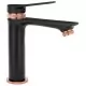 Смеситель для умывальника Rea Viral Black Rose Gold B2025 черный матовый-золото