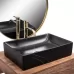 Умывальник Rea Inga black marble matt U8006 черный