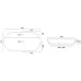 Умывальник Rea Aura 61 Marmo Shiny U8003 белый