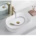 Умывальник Rea Nadia gold edge U1063 белый