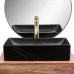 Умывальник Rea Inga black marble matt U8006 черный
