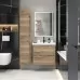 Тумба подвесная BRIZ Берн 70 с умывальником Фостер дерево