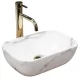 Умывальник Rea Belinda mini Shiny Aiax U6505 36,5x25 белый под мрамор