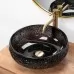 Умывальник Rea Ice black U6660 черно-прозрачный