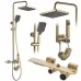 Душевая система Rea Helix BRUSHED GOLD P6621 матовое золото