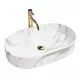 Умывальник Rea Nadia Shiny Aiax U6506 61x38,5 белый под мрамор