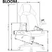 Кресло компьютерное HALMAR BLOOM розовый/черный