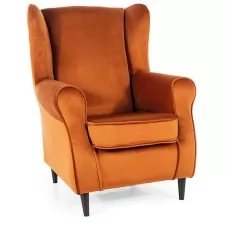 Кресло SIGNAL BARON VELVET Bluvel 4215 корица/венге