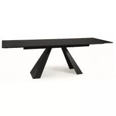 Стол обеденный SIGNAL SALVADORE CERAMIC черный Sahara Noir/черный мат, 160-240/90