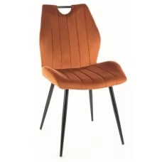 Стул SIGNAL ARCO VELVET Bluvel 4215 корица/черный