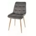 Стул SIGNAL CHIC D VELVET Bluvel 14 серый/дуб
