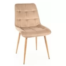 Стул SIGNAL CHIC D VELVET Bluvel 28 бежевый/дуб