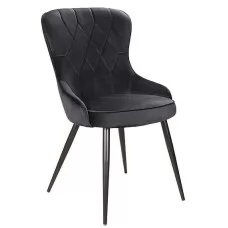 Стул SIGNAL LOTUS VELVET BLUVEL 19 черный/черный