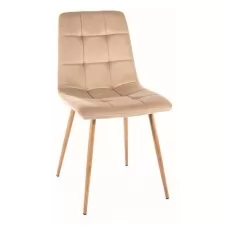 Стул SIGNAL MILA D VELVET Bluvel 28 бежевый/дуб