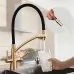 Смеситель для кухни под фильтр Gappo G4398-13 золото/черный