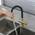 Смеситель для кухни под фильтр Gappo G4398-33 черный/золотой