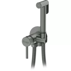 Смеситель с гигиенической лейкой FRAP F7505-9 оружейная сталь