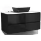 Тумба Vela Мира 100П TU37109 черный матовый