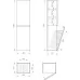 Шкаф-пенал Vela Мира 40ПБК RS623488 (бельевая корзина) белый