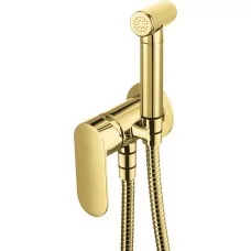 Смеситель с гигиенической лейкой Deante Alpinia Gold BGA Z34M золото