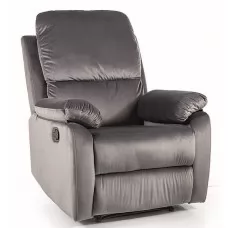 Кресло SIGNAL SPENCER 1 VELVET Bluvel 14 раскладное, серый