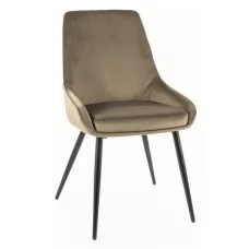 Стул SIGNAL COBE VELVET Bluvel 77 оливковый/черный