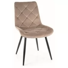 Стул SIGNAL RALPH VELVET Bluvel 40 темно-бежевый/черный