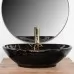 Умывальник Rea Pamella Black Marble Shiny 53x33 U5067 черный мрамор глянцевый