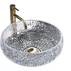 Умывальник Rea Ice Cristal U5070 40x40 прозрачный