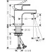 Смеситель для умывальника Hansgrohe Vernis Shape 70 71560670 с донным клапаном черный матовый