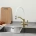 Смеситель для кухни под фильтр Frap F4397-3 золотой/белый