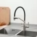 Смеситель для кухни под фильтр Frap F4397-5 нержавеющая сталь/черный
