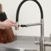 Смеситель для кухни под фильтр Frap F4398-5 нержавеющая сталь/черный