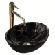 Умывальник Rea Sofia Mini Black Marble Shiny U6963 черный