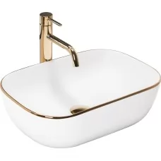 Раковина Roxen Antares Gold 570160-G белый