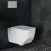 Унитаз с инсталляцией Roxen StounFix Slim 568544 с унитазом 530145-01 с кнопкой Santi 410280M