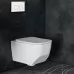 Унитаз с инсталляцией Roxen StounFix Slim 540025 с унитазом 530145-01 с кнопкой Santi 410280W