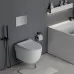 Унитаз с инсталляцией Roxen StounFix Slim 531880 с унитазом 530155-01 с кнопкой Santi 410260M