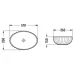 Раковина CeramaLux GL49-CP 51x35 золото