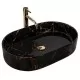 Умывальник Rea Nadia 60 Black Marble Shiny U0539 черный мрамор