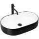 Умывальник Rea Nadia 60 Black Matt White 61x38,5 U8781 черный/белый матовый