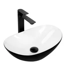 Умывальник Rea Royal Mini Black White U0538 черный/белый