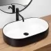 Умывальник Rea Nadia 60 Black Matt White 61x38,5 U8781 черный/белый матовый