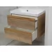 Тумба Vela Каскад 80П TU27151 Дуб Шерман коньяк коричневый/белая