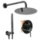 Душевая система Rea Lungo black metallic P4420 черный глянец