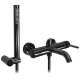 Смеситель для ванны Rea Lungo Black Metallic B4422 черный глянец