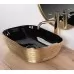 Умывальник Rea Belinda gold brush black U8780 46,5x33 черный/золото